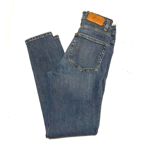H&M Denim Raw Waist Skinny Ankle Button Fly Jeans Women's 26 - Picture 4 of 10
